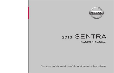2013 Nissan Sentra Owners Manual
